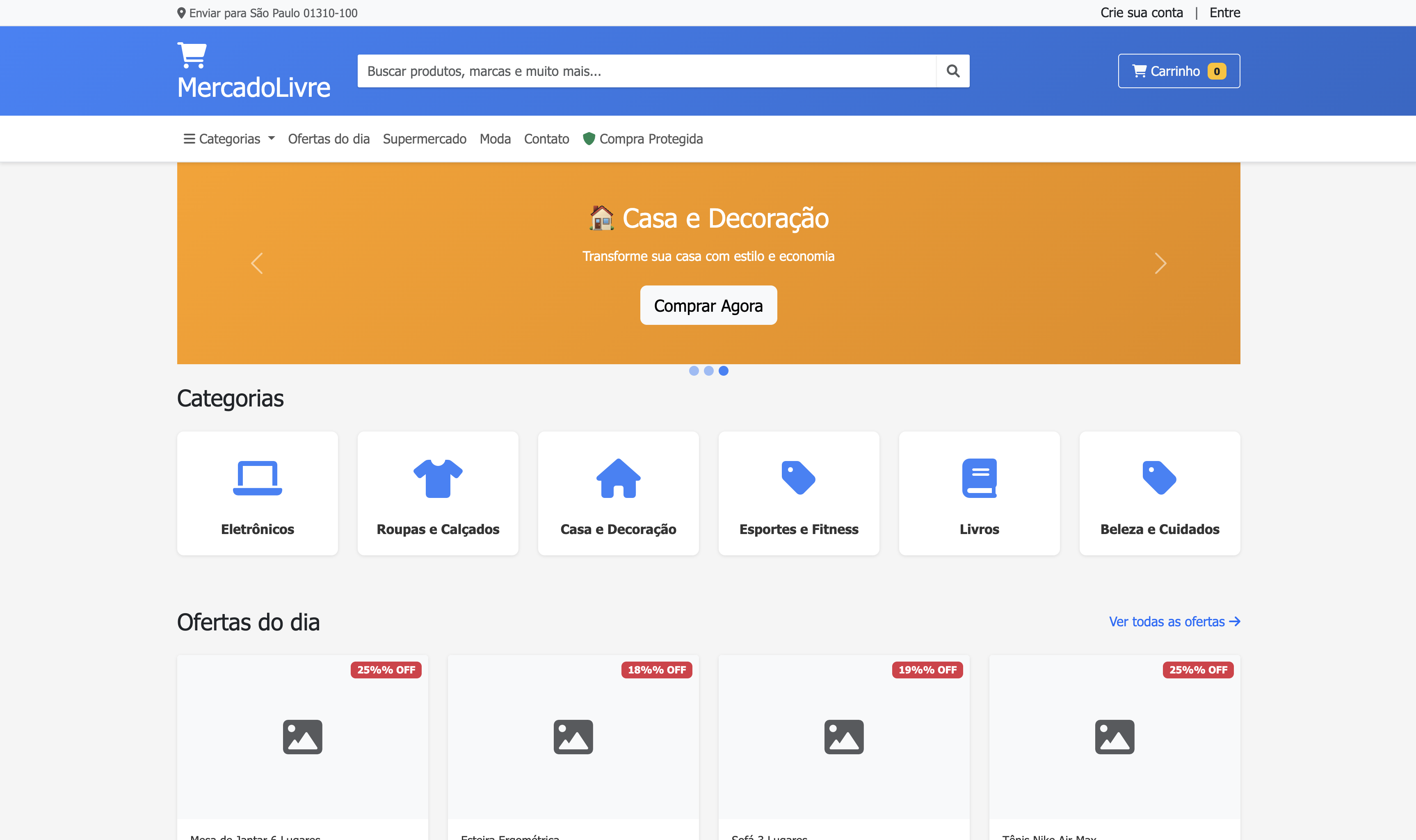 E-commerce MercadoLivre Clone